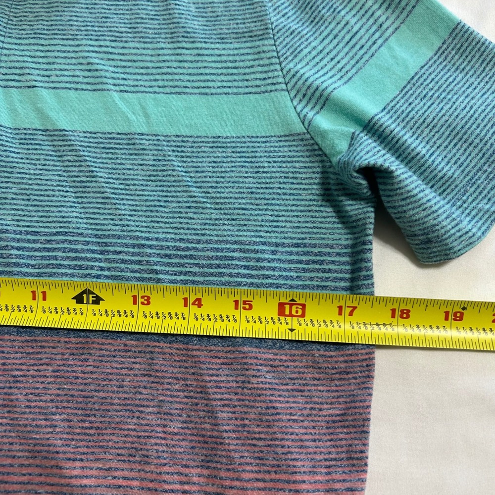 Arizona Jean Co Boys Multi Color Striped Short Sleeve Polo Shirt Size L 14/16H - Picture 4 of 5